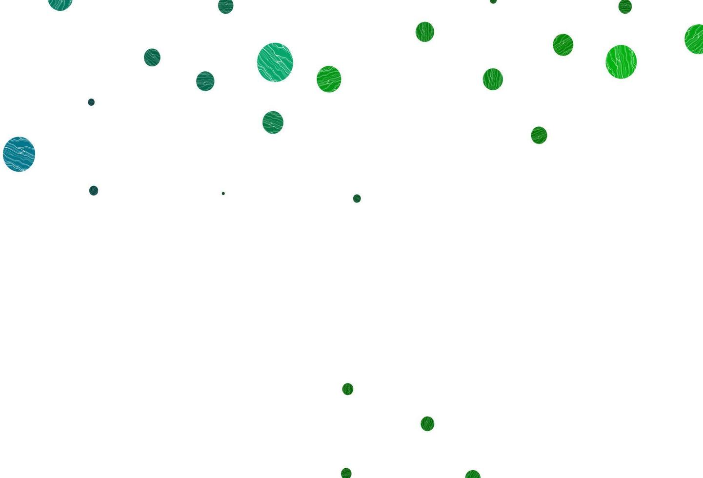 Light blue, green vector background with bubbles.