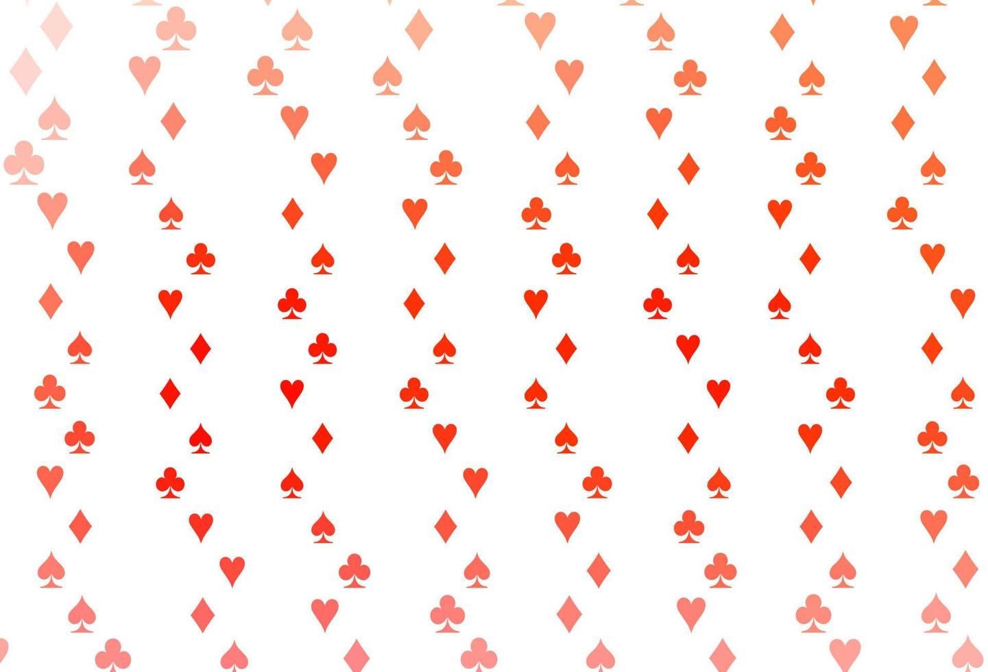 Light Red vector template with poker symbols.