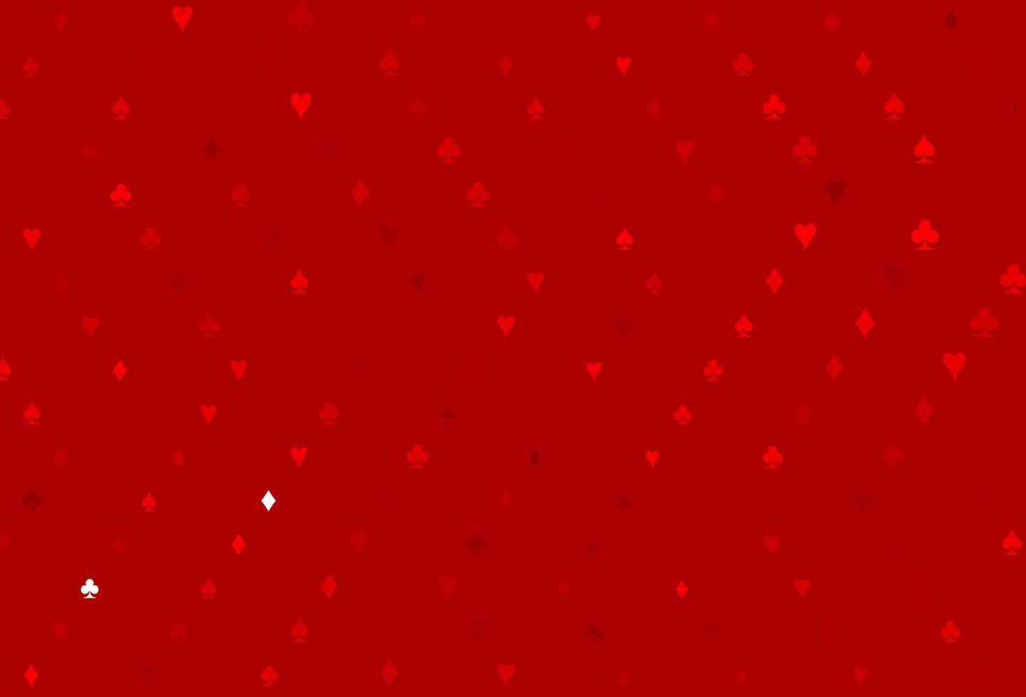 textura de vector rojo claro con naipes.