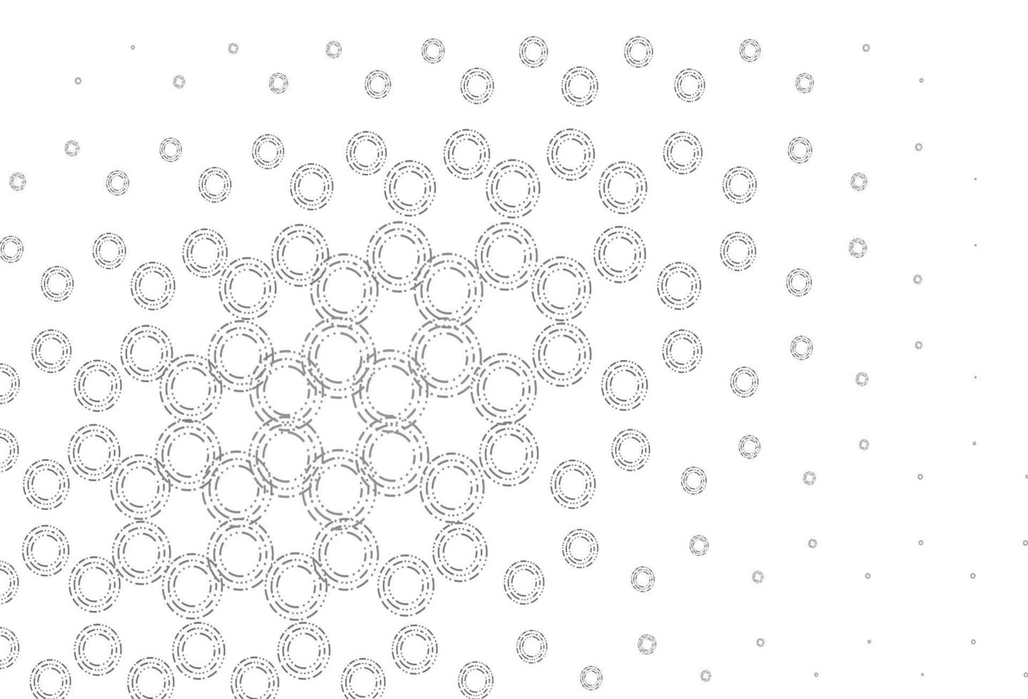 Light silver, gray vector background with bubbles.