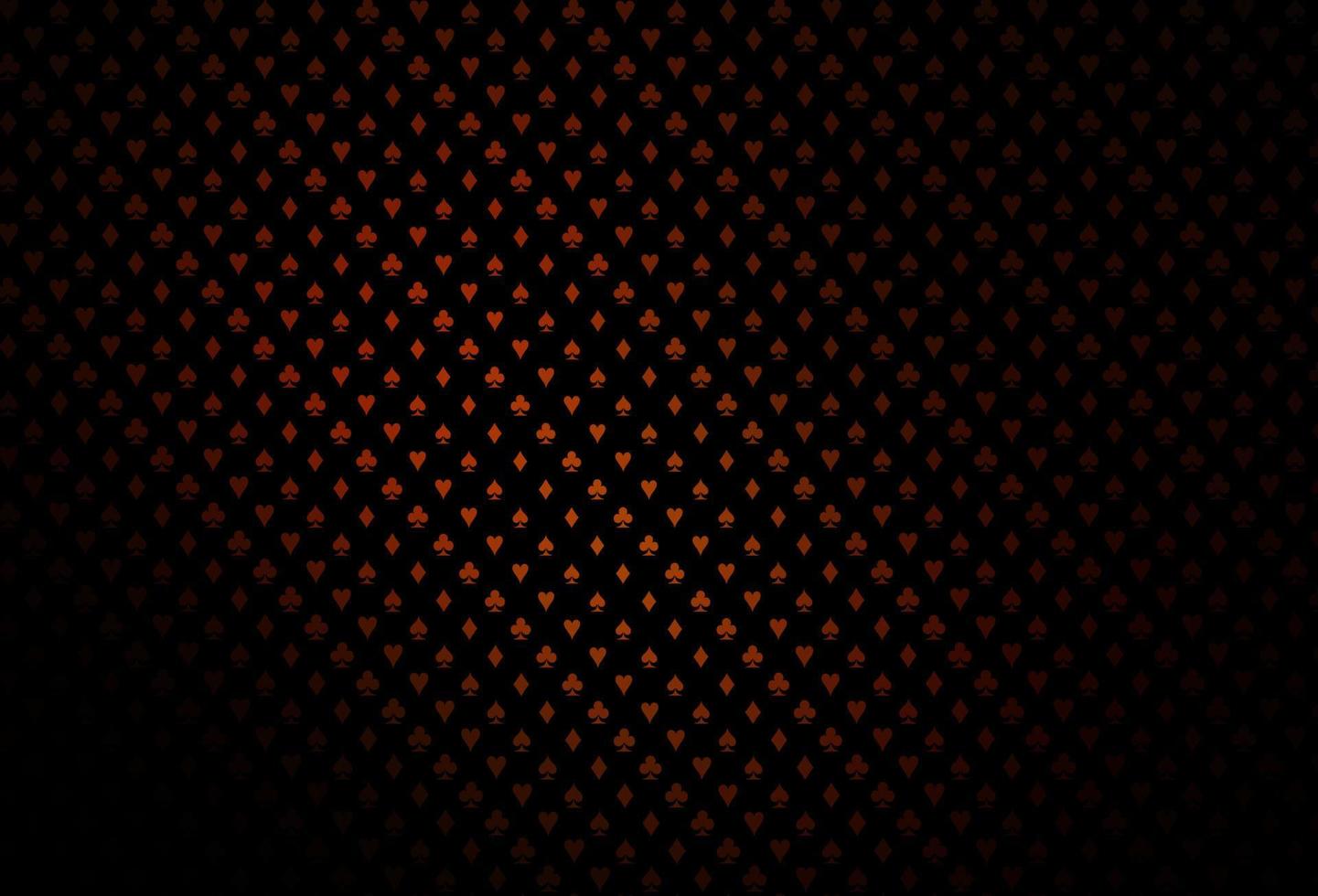 textura de vector rojo oscuro con naipes.