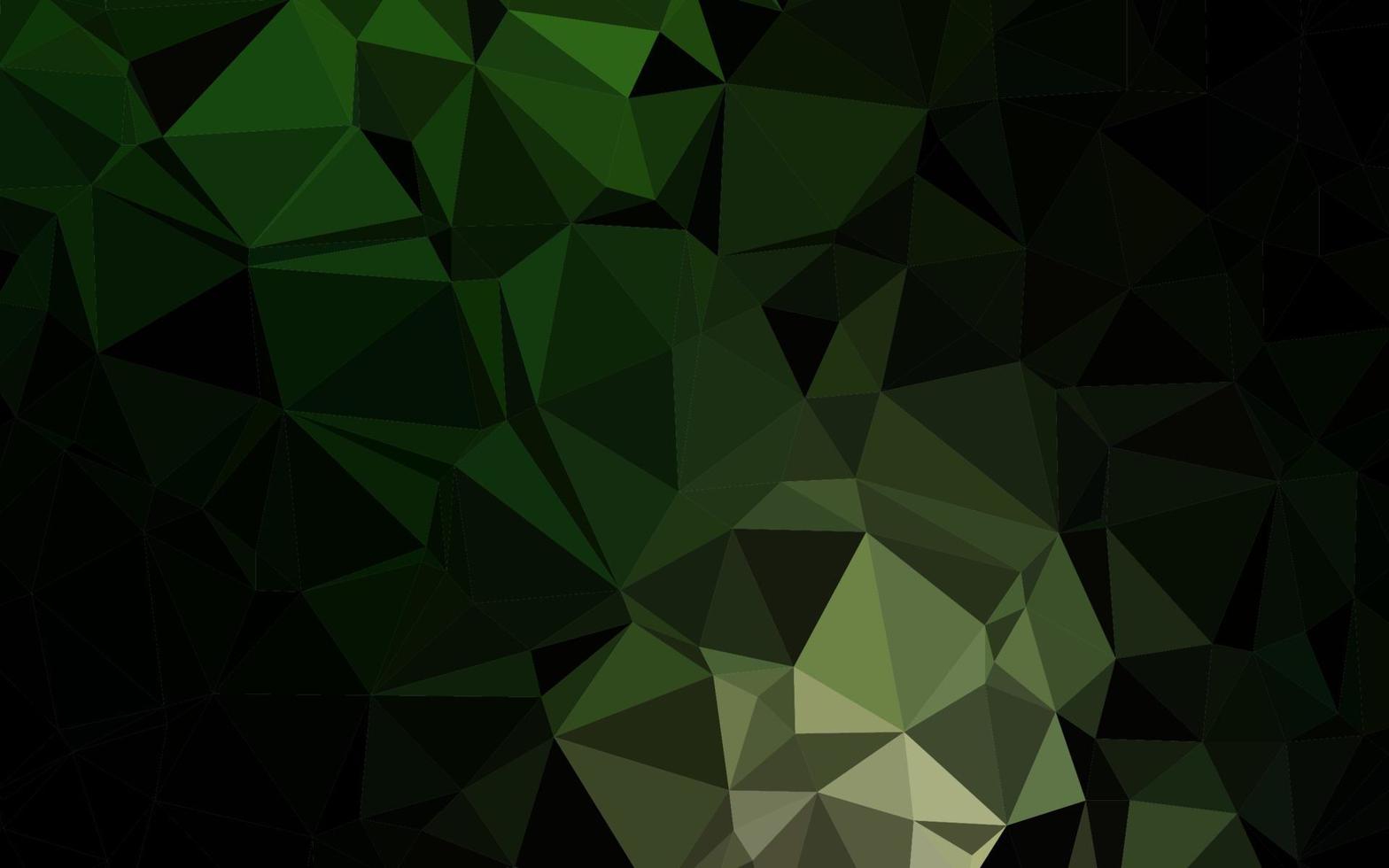 Dark Green vector blurry triangle pattern.