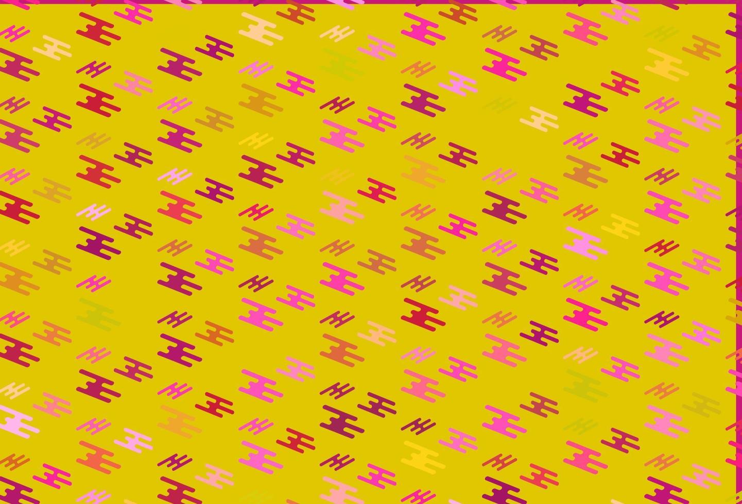Light Pink, Yellow vector pattern with narrow lines.