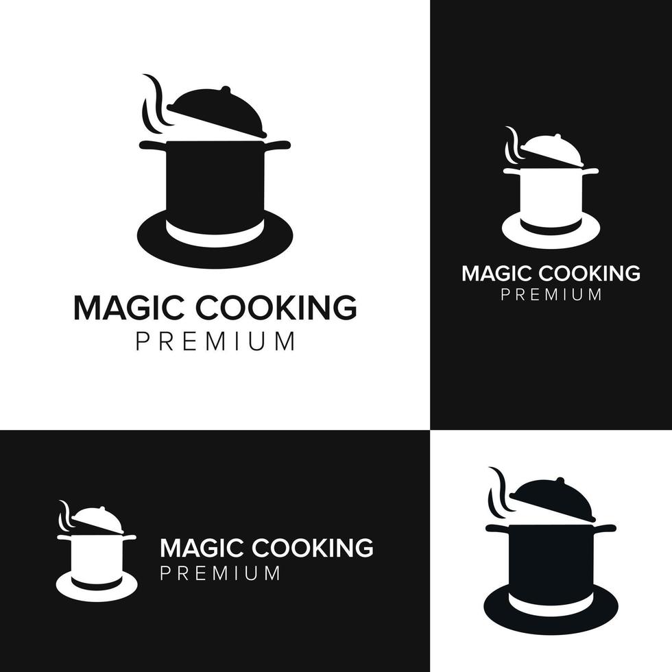 plantilla de vector de icono de logotipo de cocina mágica