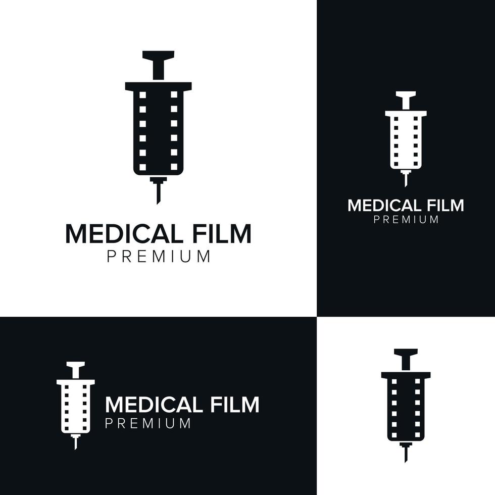 plantilla de vector de icono de logotipo de película médica