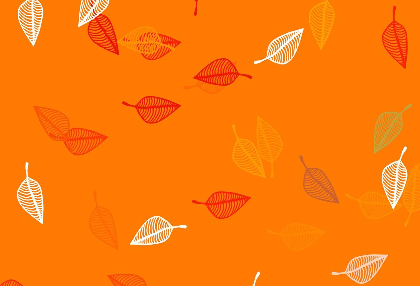Light Orange vector doodle pattern.