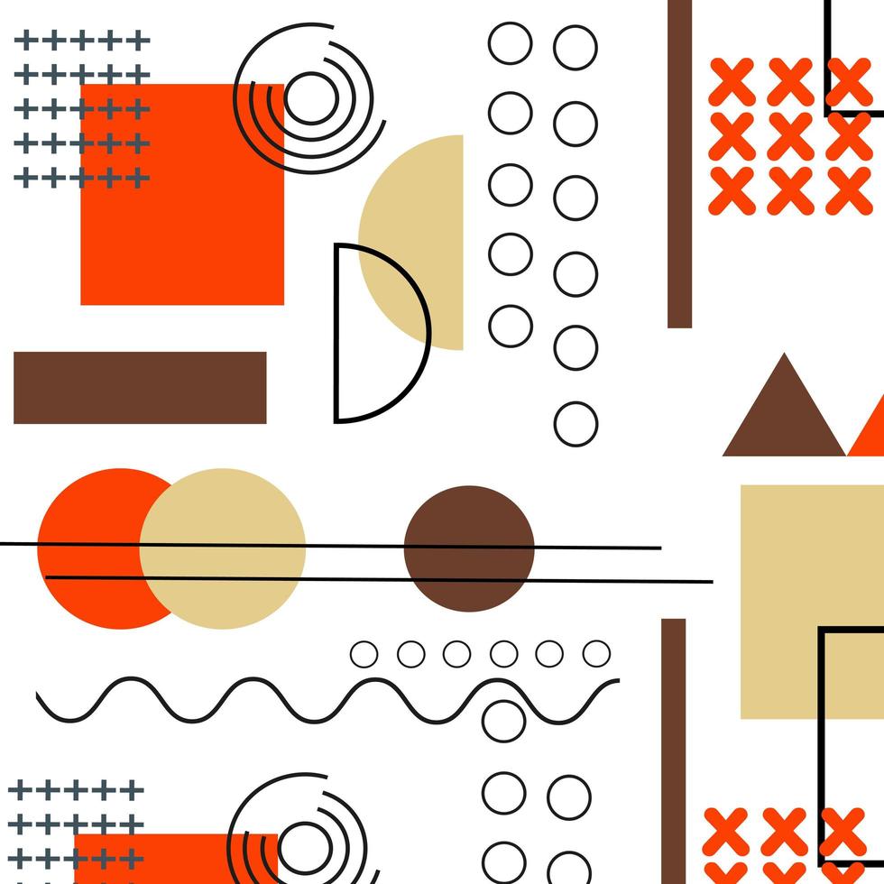 fondo abstracto con diferentes formas geométricas - ilustración vector
