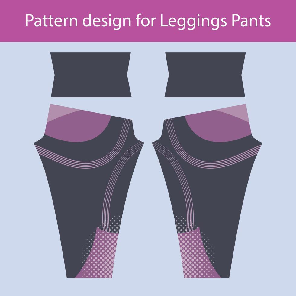 Diseño de patrón abstracto para leggings de mujer, pantalones, moda de gimnasio. vector