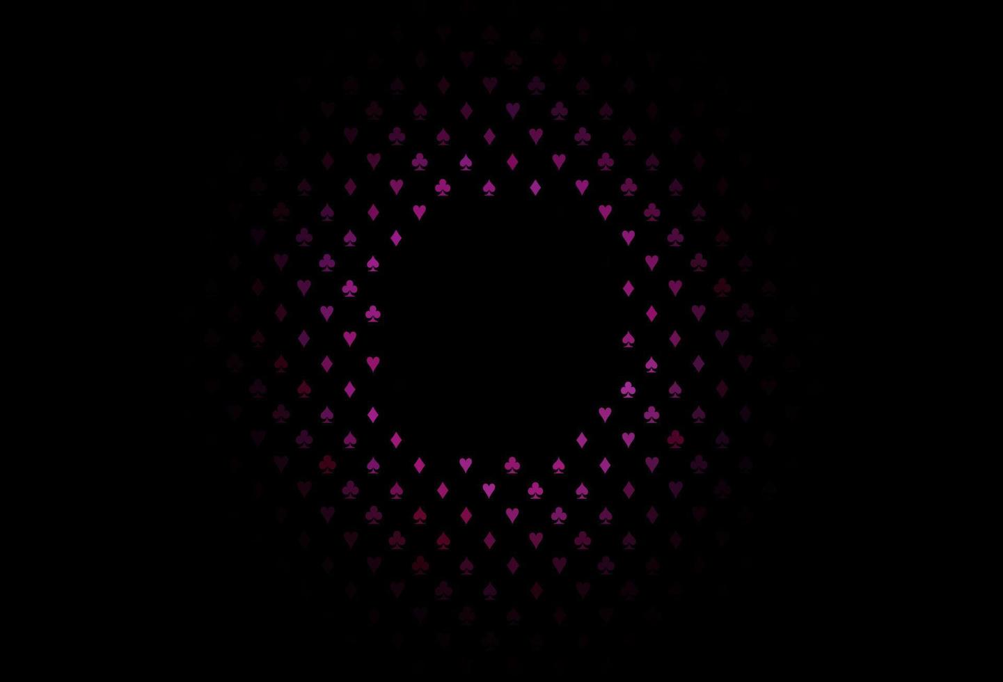 Dark pink vector template with poker symbols.