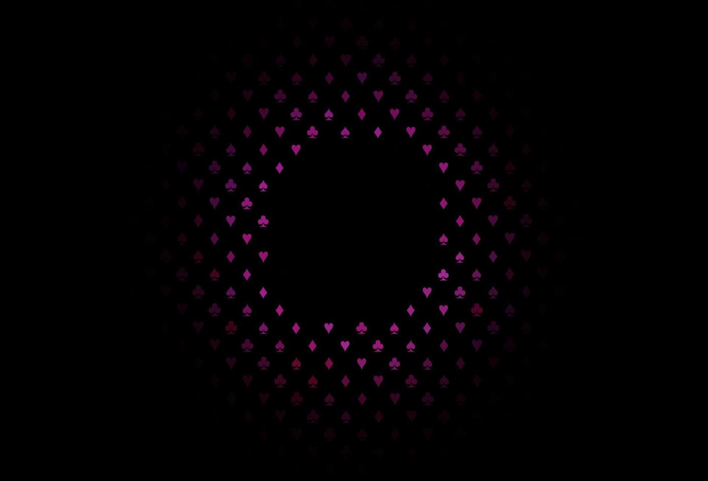 Dark pink vector template with poker symbols.