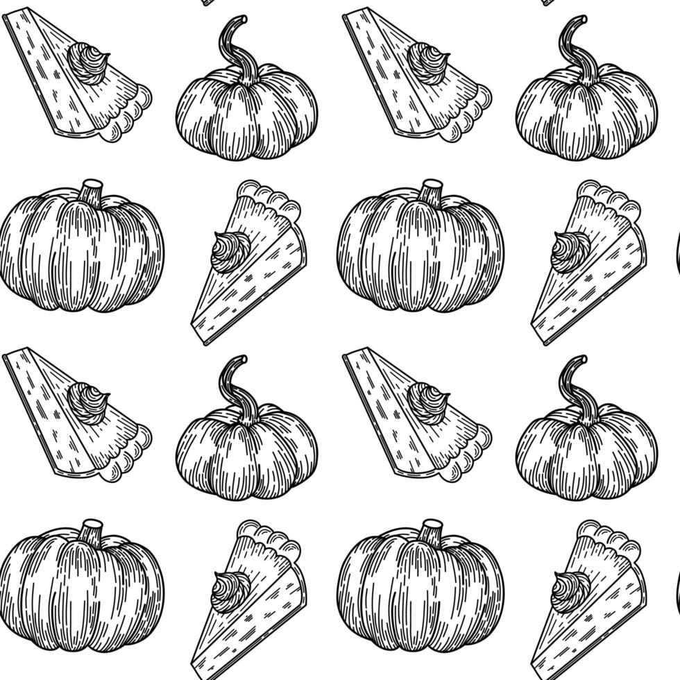 composición de postre de calabaza. rebanada de pastel vector ilustración aislada