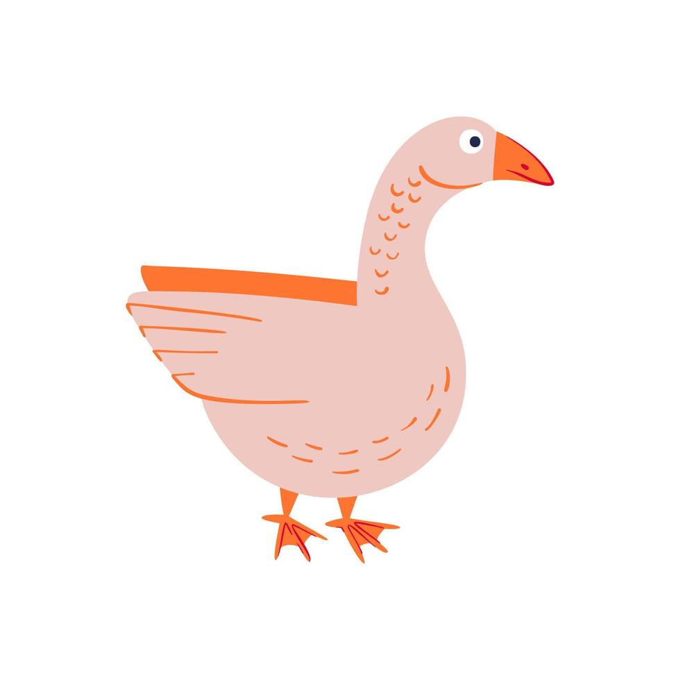 cute goose vector hand drawn illustration