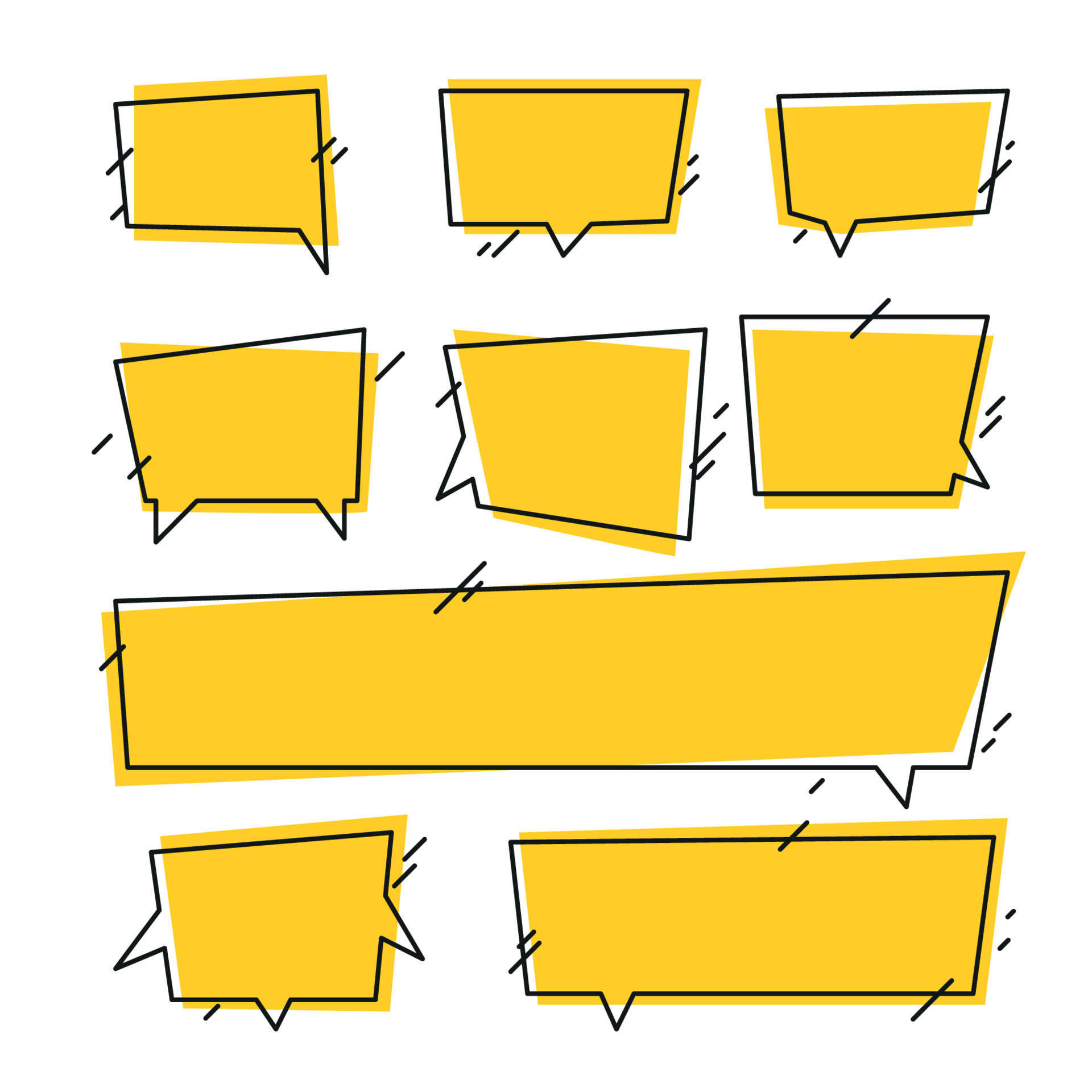 Flat line callout set 4700663 Vector Art at Vecteezy