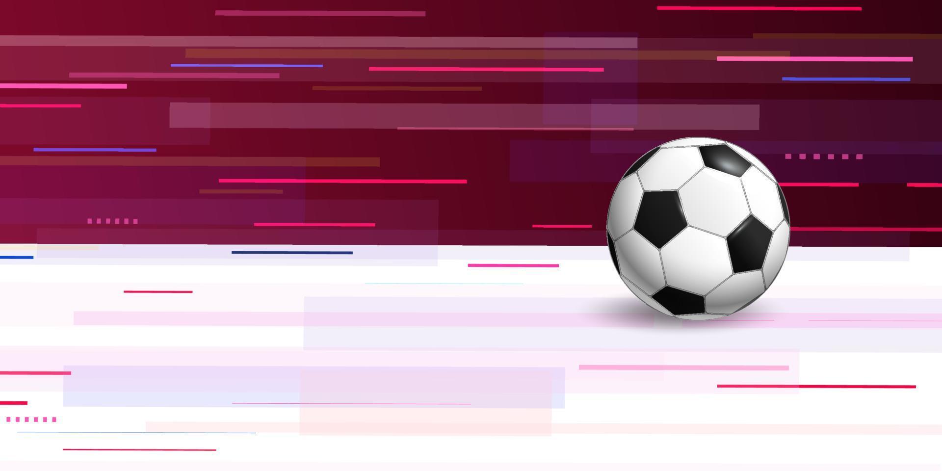 Soccer ball on abstract background vector illustration