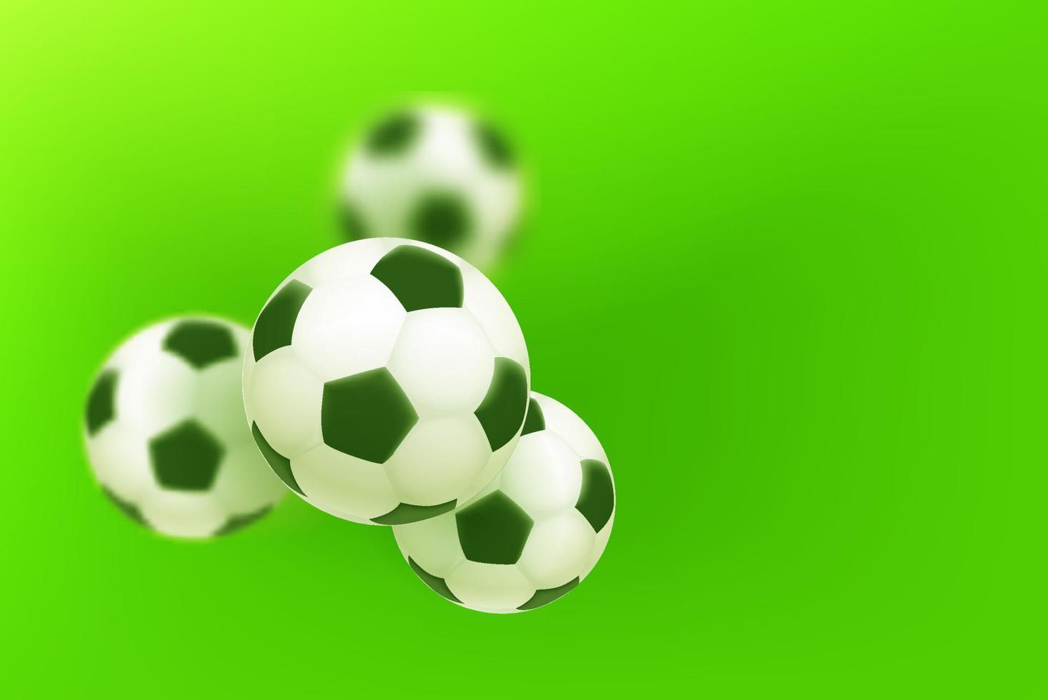 Group of soccer balls vector wallpaper with copy space