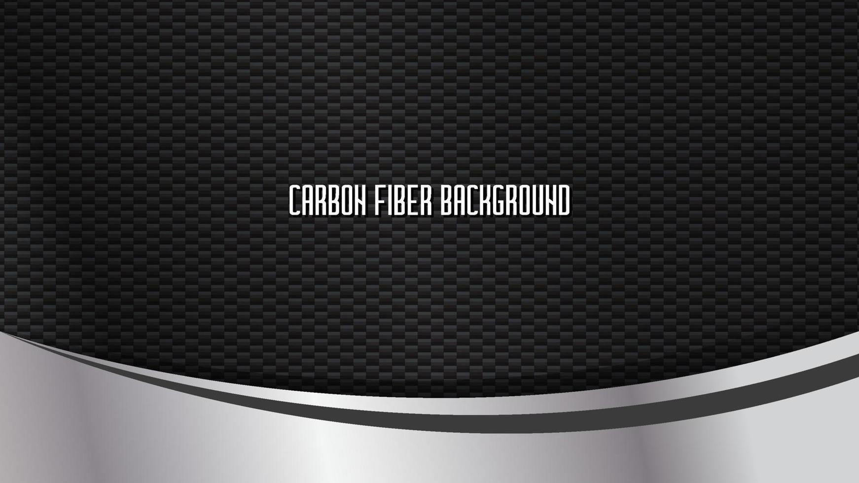 Fondo de textura de fibra de carbono. telón de fondo de presentación en vector. Copie el espacio para su texto. carbono negro de aspecto moderno y futurista con hilo plateado. vector