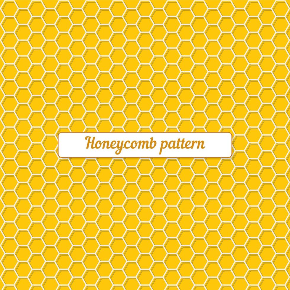 Hexagon honeycomb structure pattern background. Minimalistic seamless pattern. Beehive sweet orange geometric texture. vector