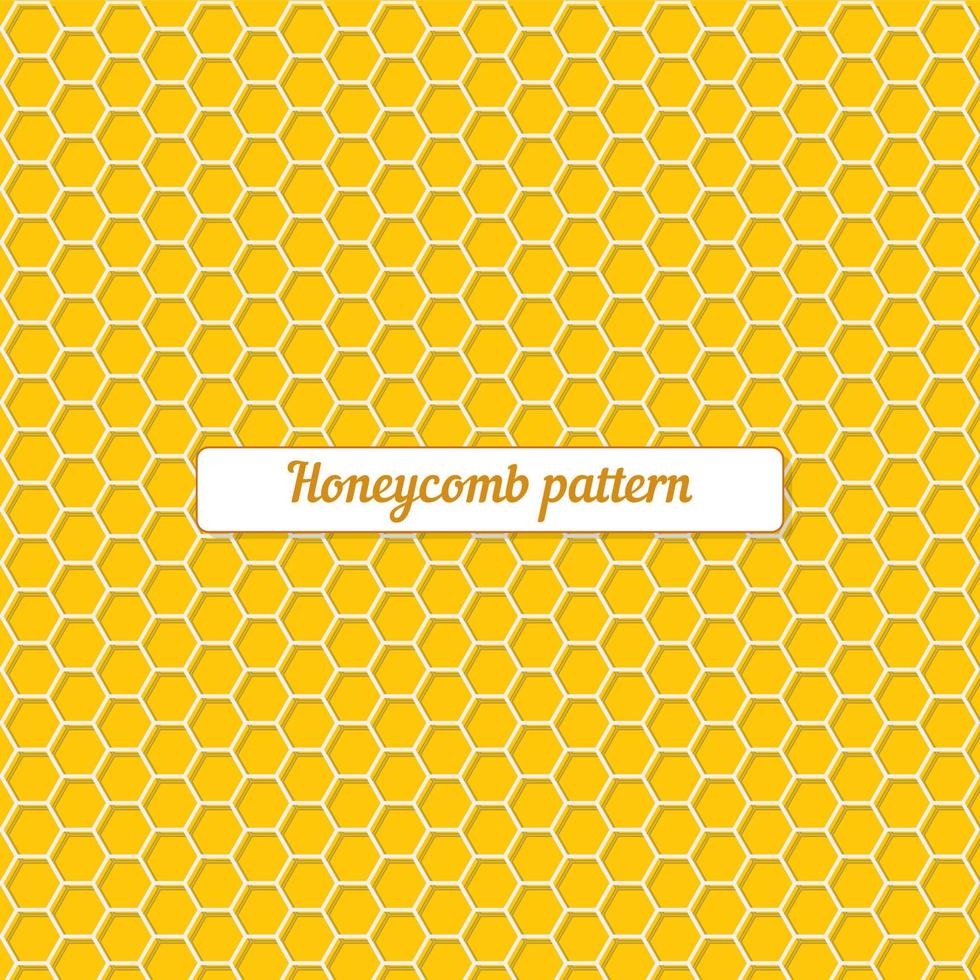 Hexagon honeycomb structure pattern background. Minimalistic seamless pattern. Beehive sweet orange geometric texture. vector