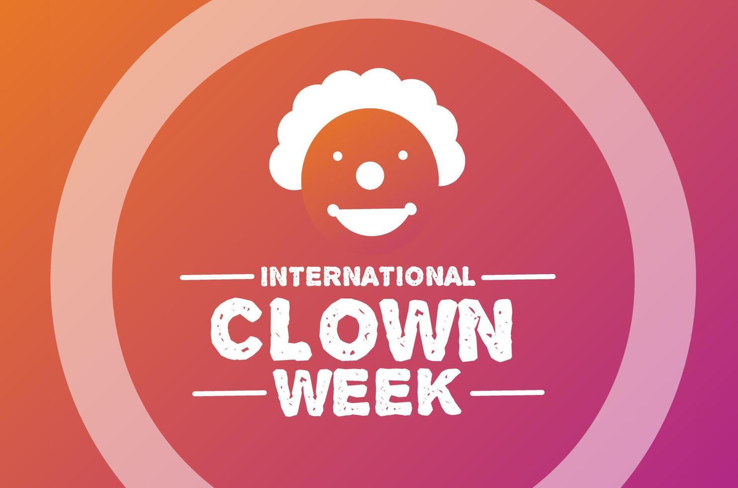 international clown week vector illustration