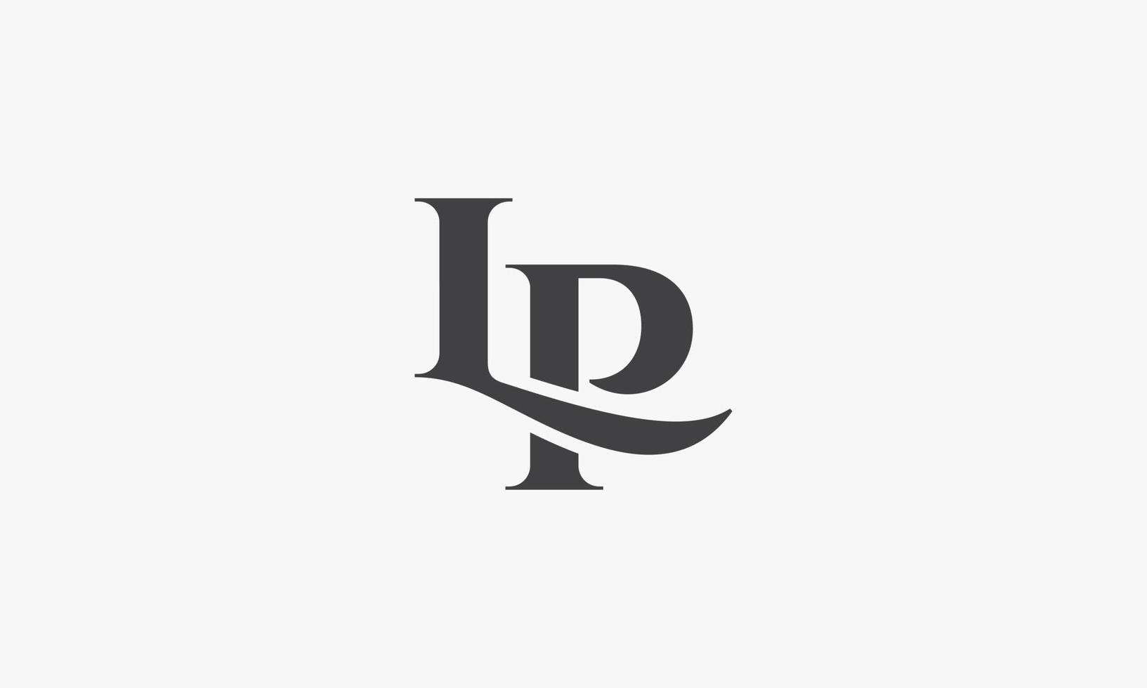 concepto de logotipo letra lp sobre fondo blanco. vector
