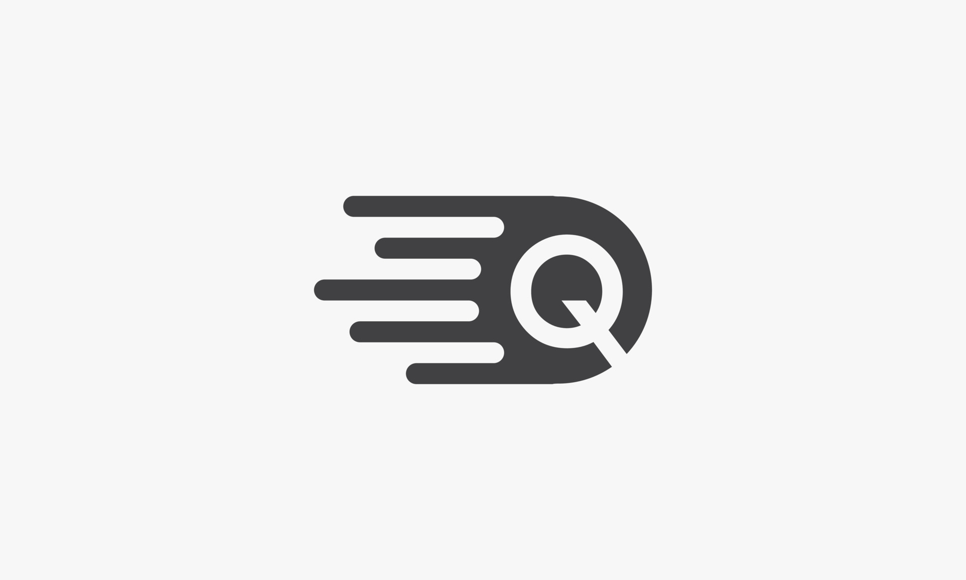 quick Q letter logo concept isolated on white background. 4701334