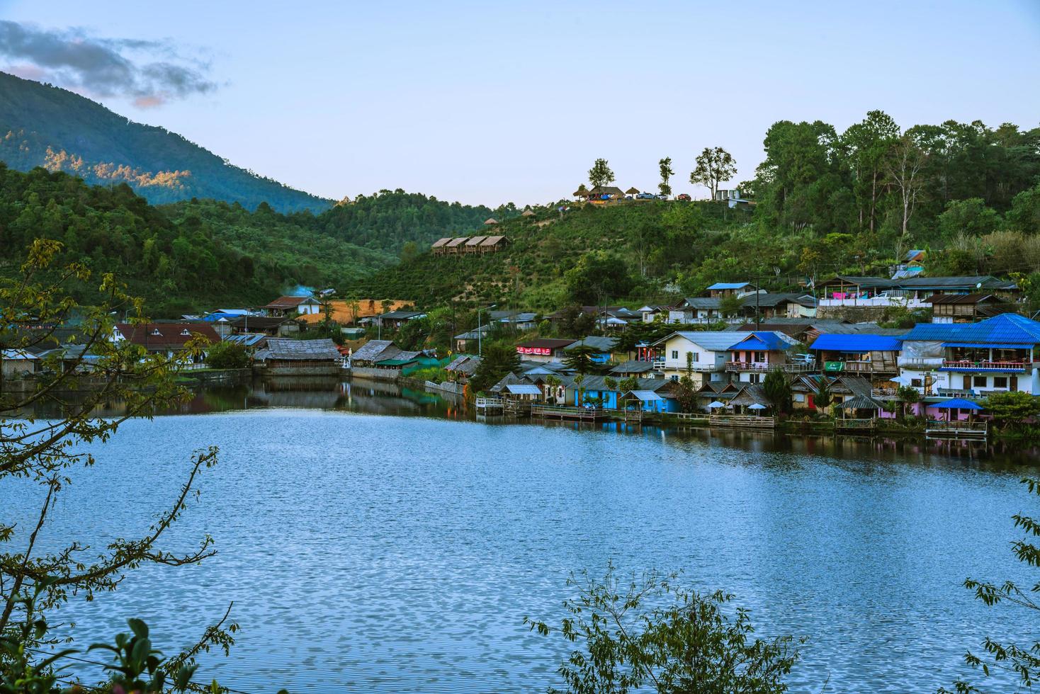 Nature tourism on the mountain Chinese village. at Ban Rak Thai village Mae Hong Son in Thailand. photo
