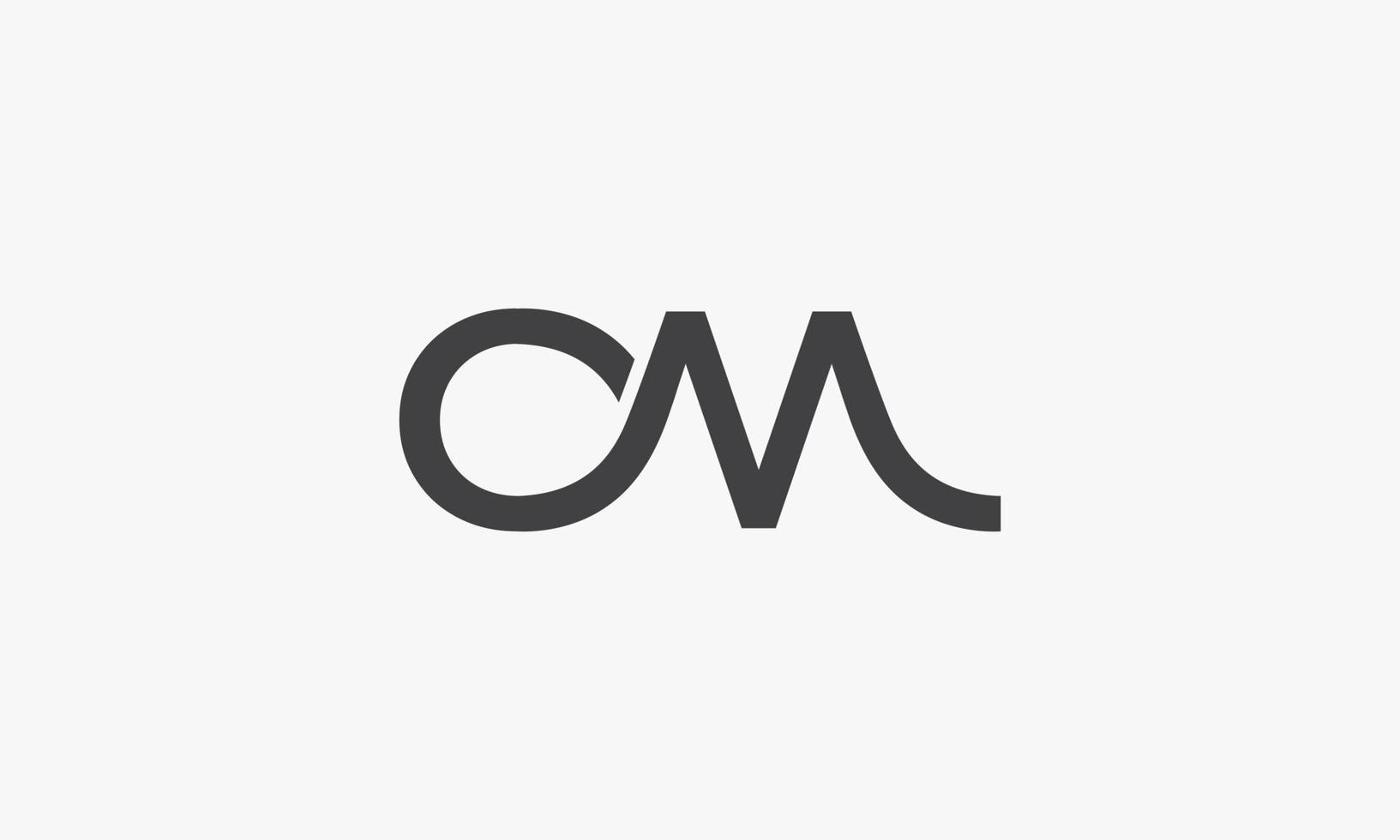 OM letter logo concept isolated on white background. vector