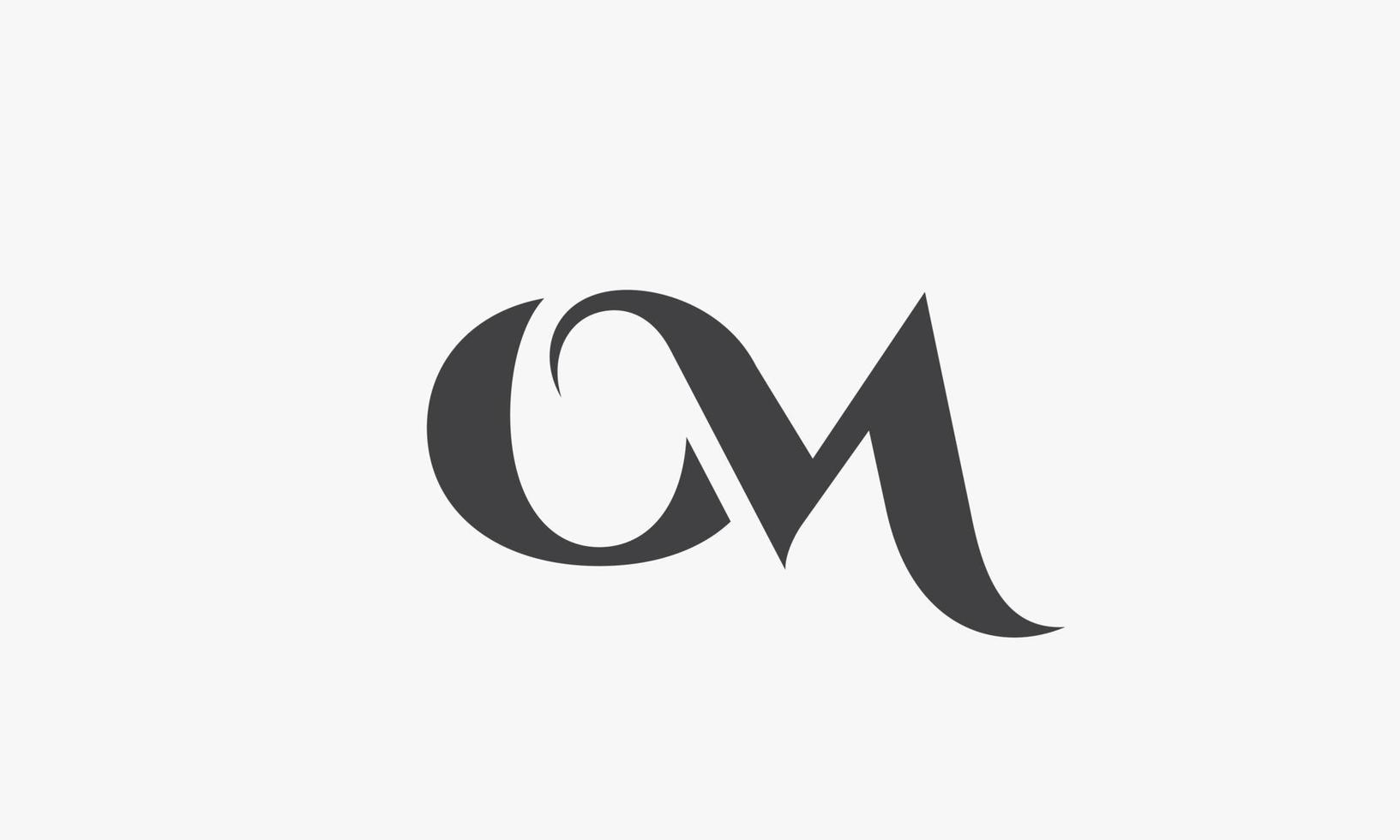 OM logo vector isolated on white background.