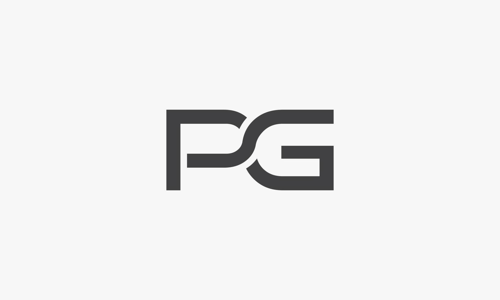 PG letter logo isolated on white background. vector