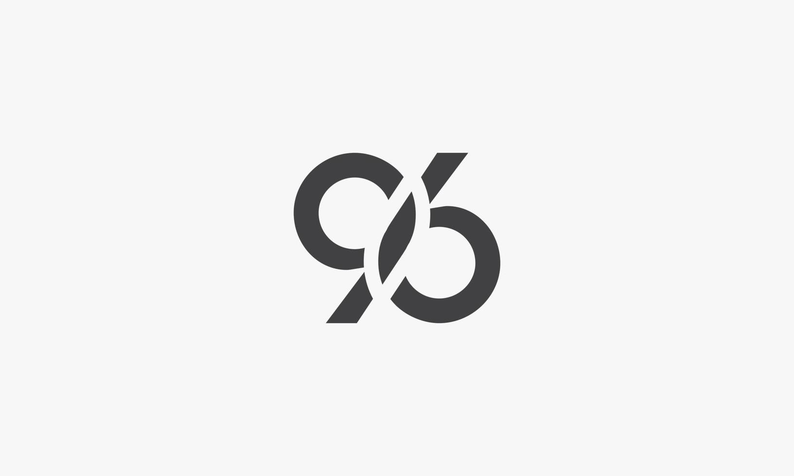 96 logo vector isolated on white background.