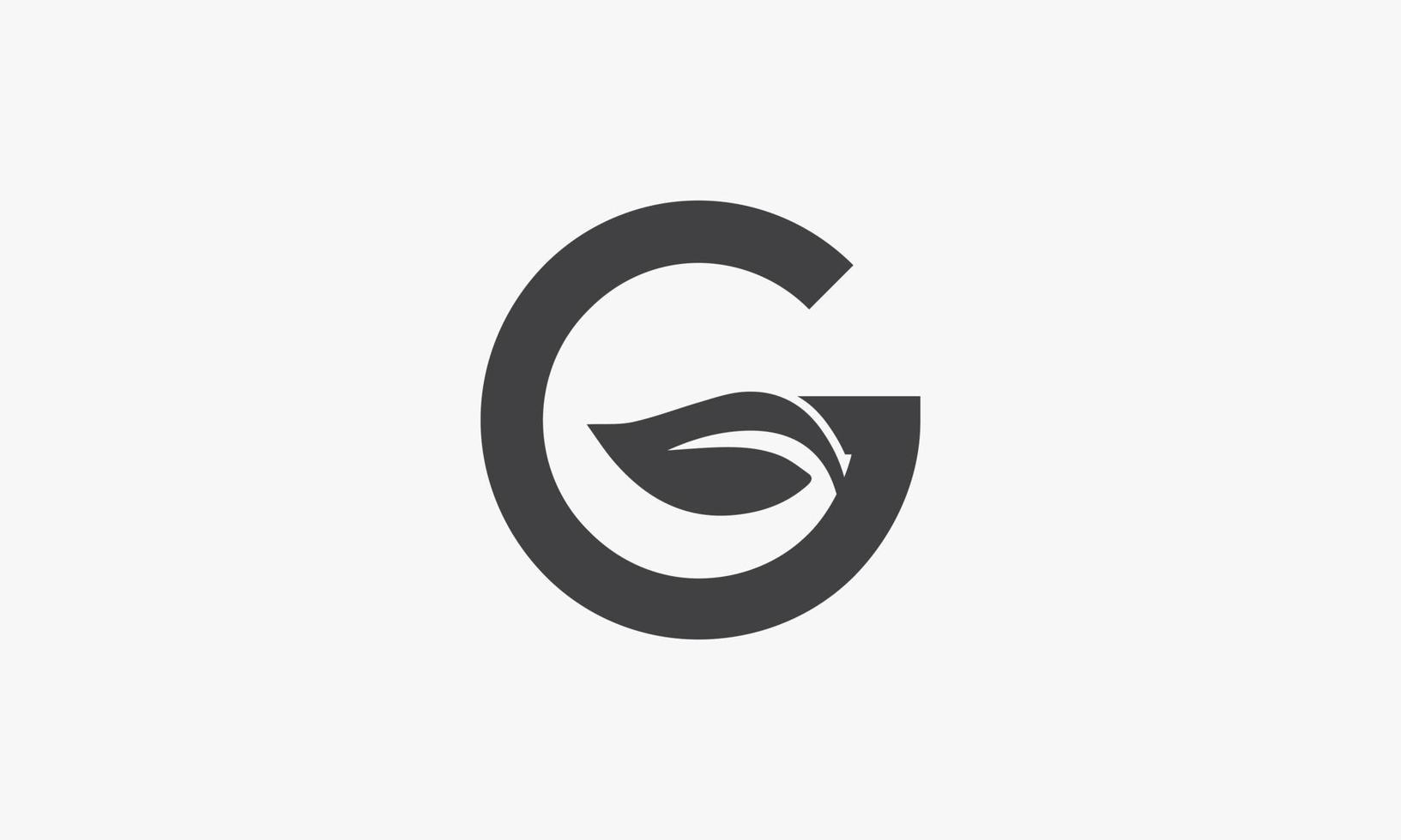 G letter leaf icon logo design concept on white background. vector