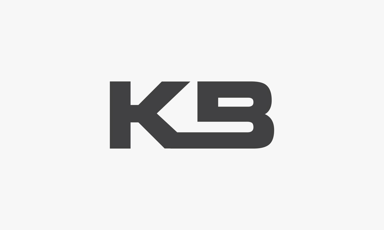 KB letter logo isolated on white background. vector