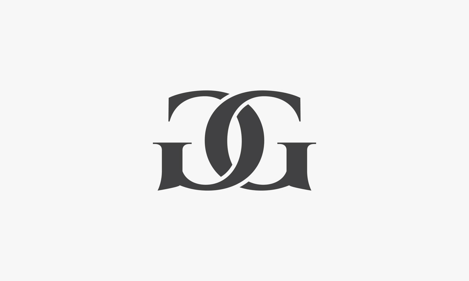 GG logo letter isolated on white background. vector