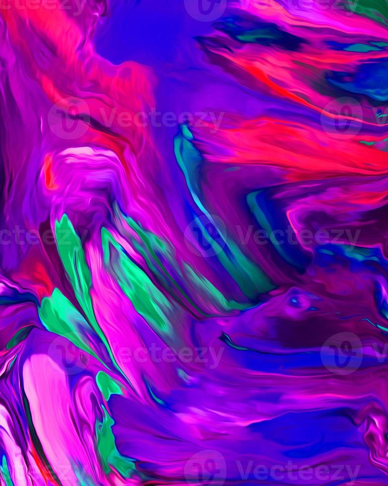 Background design of painted acrylic oil paint fluid liquid color purple and dark blue with creativity and Modern artwork photo