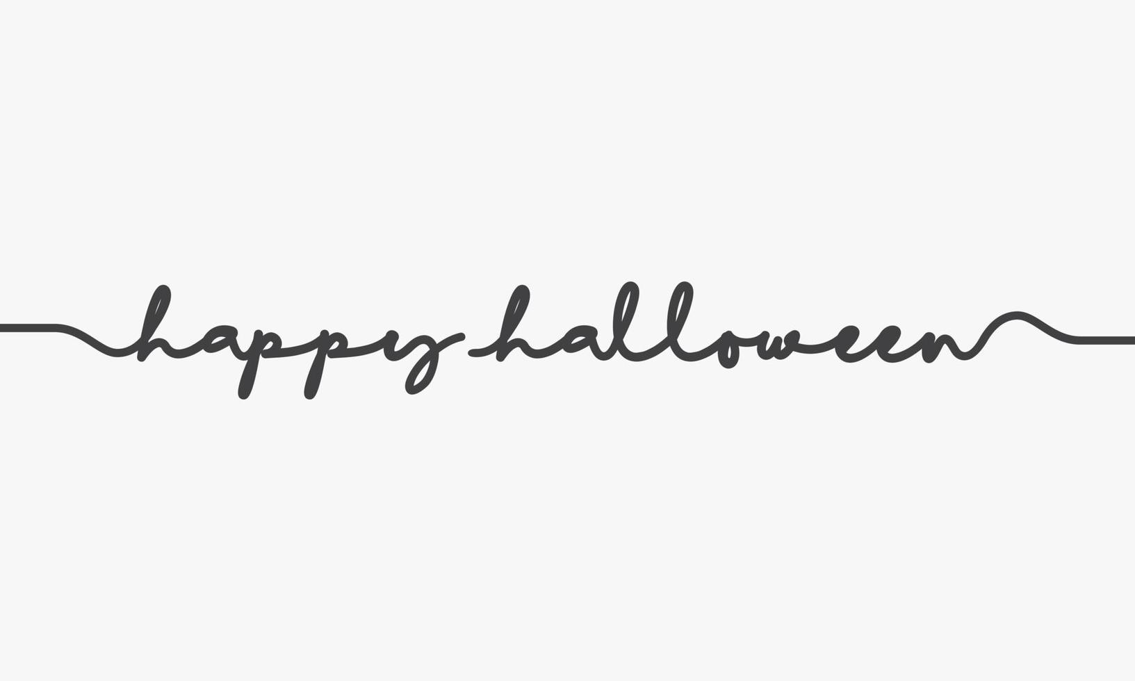 happy halloween handwritten word vector isolated on white background.