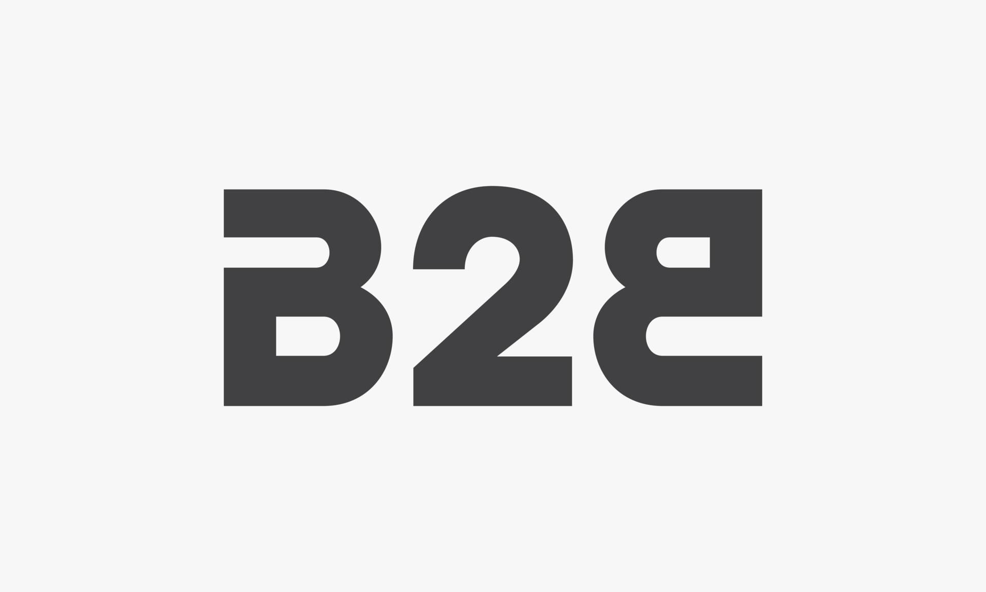 B2B business to business logo isolated on white background. 4702342 ...