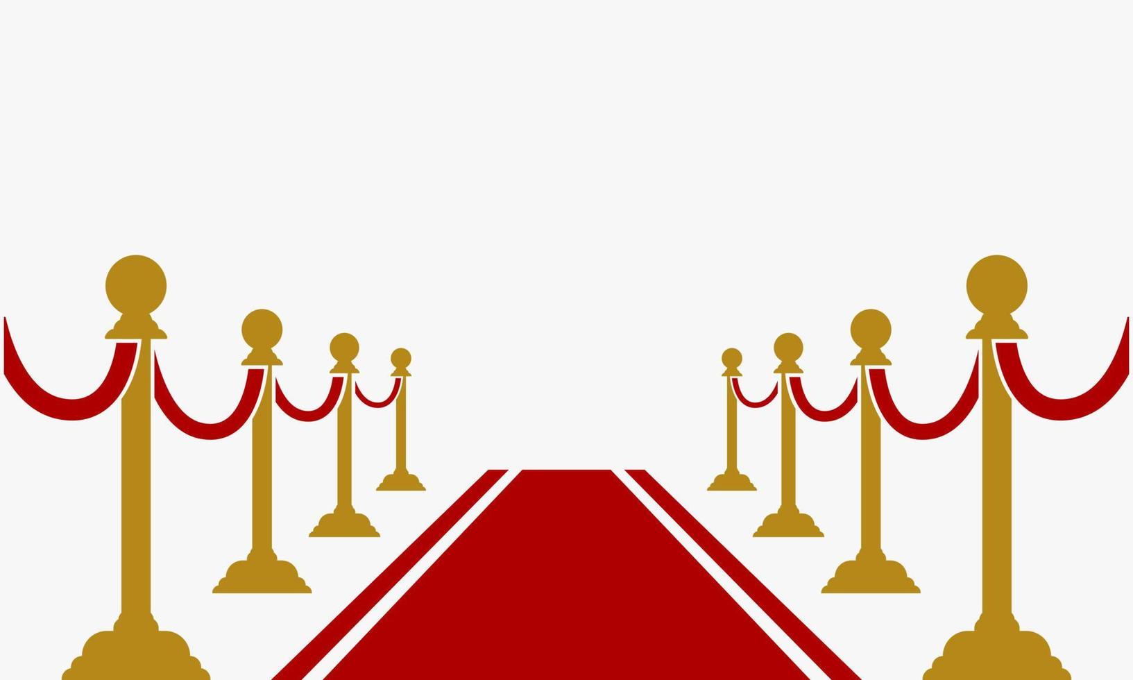 red carpet barriers gold. luxury design vector illustration.