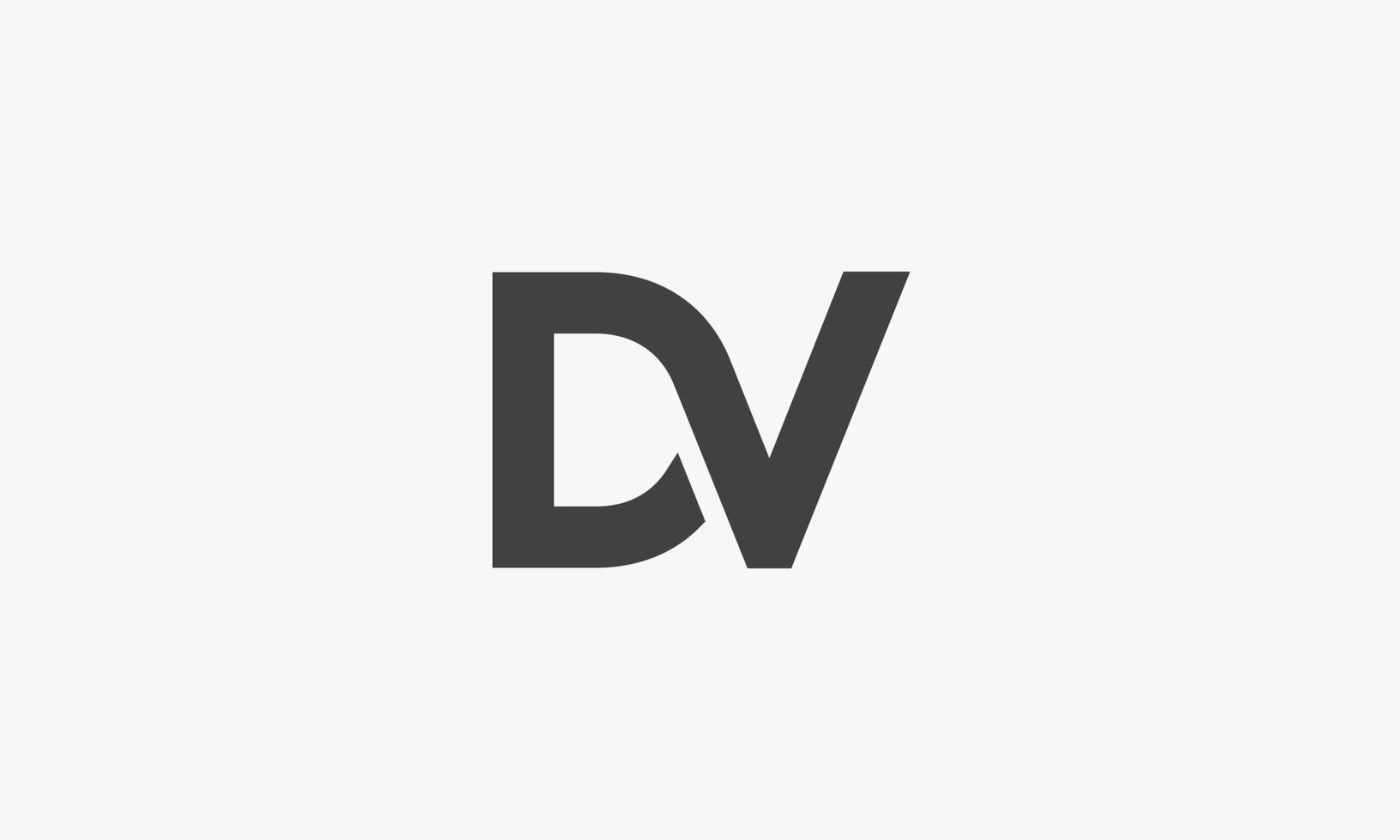 DV letter logo concept isolated on white background. vector