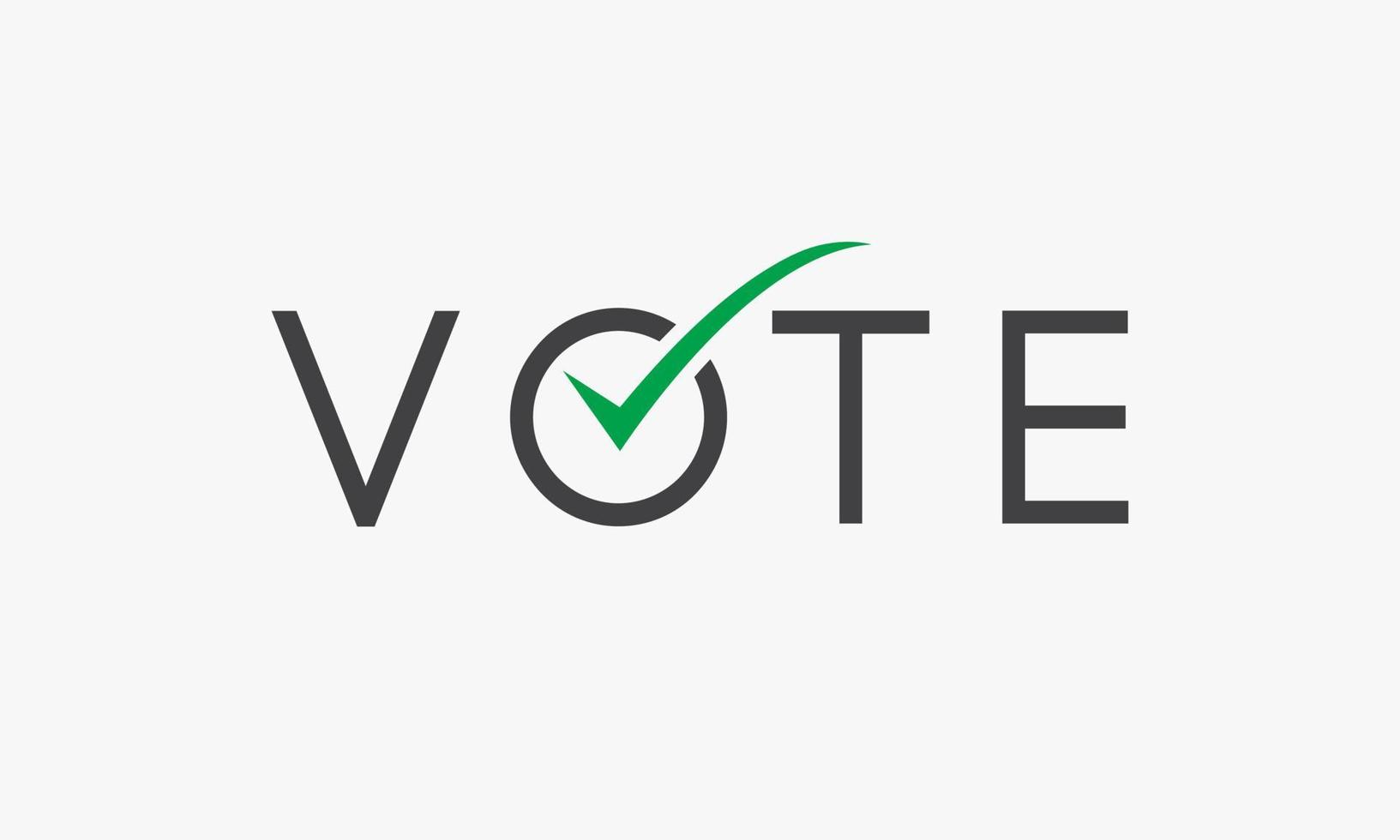 text vote with green checkmark isolated on white background. 4702372 ...