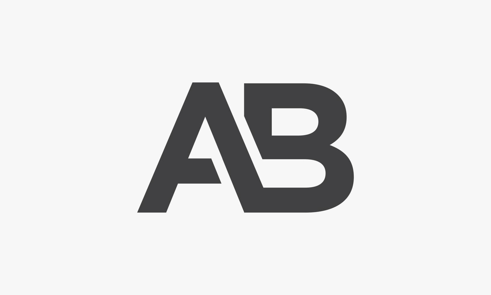 Concepto moderno de ab carta logo aislado sobre fondo blanco. vector