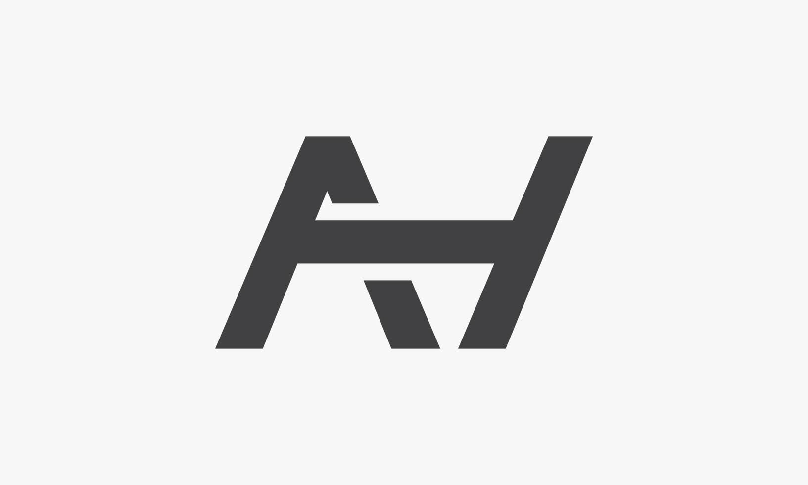 AH letter logo modern concept isolated on white background. vector