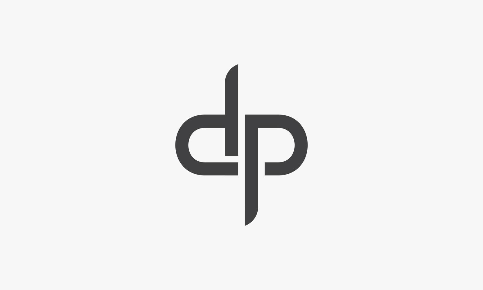 DP lowercase letter logo isolated on white background. vector