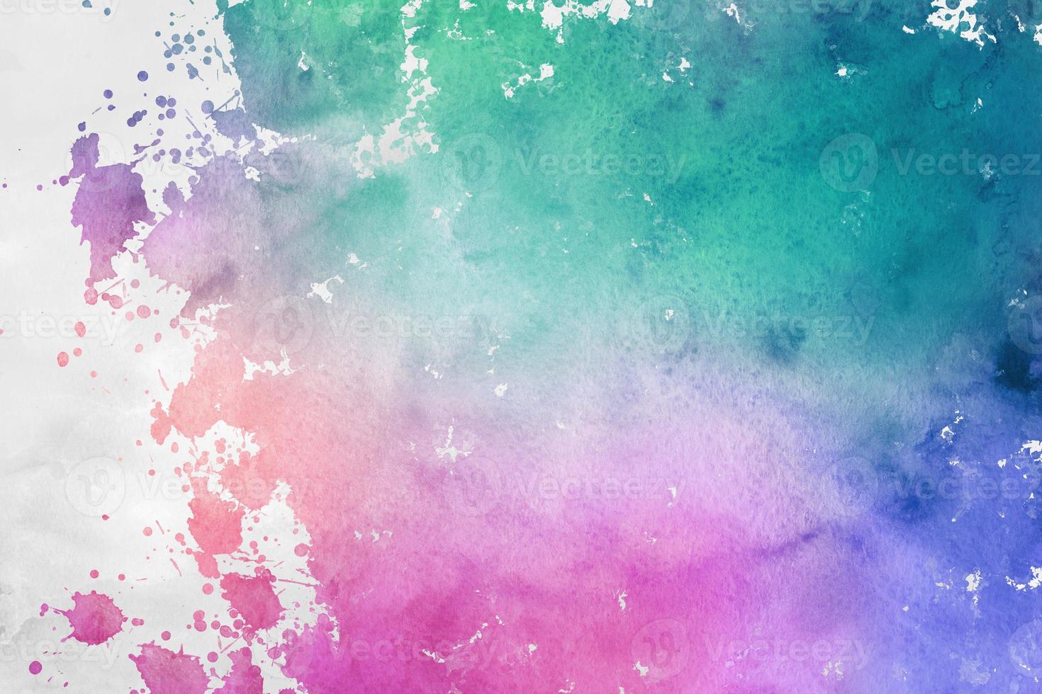 greenish blue and pink watercolor colorful bright ink and watercolor textures brushed painted abstract background. brush stroked photo
