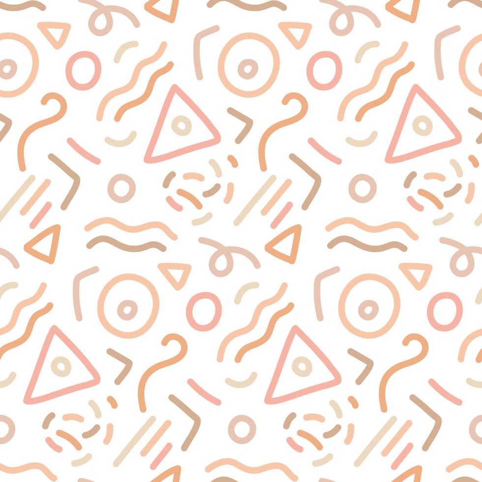 Abstract Retro Memphis Vector Seamless Pattern Design