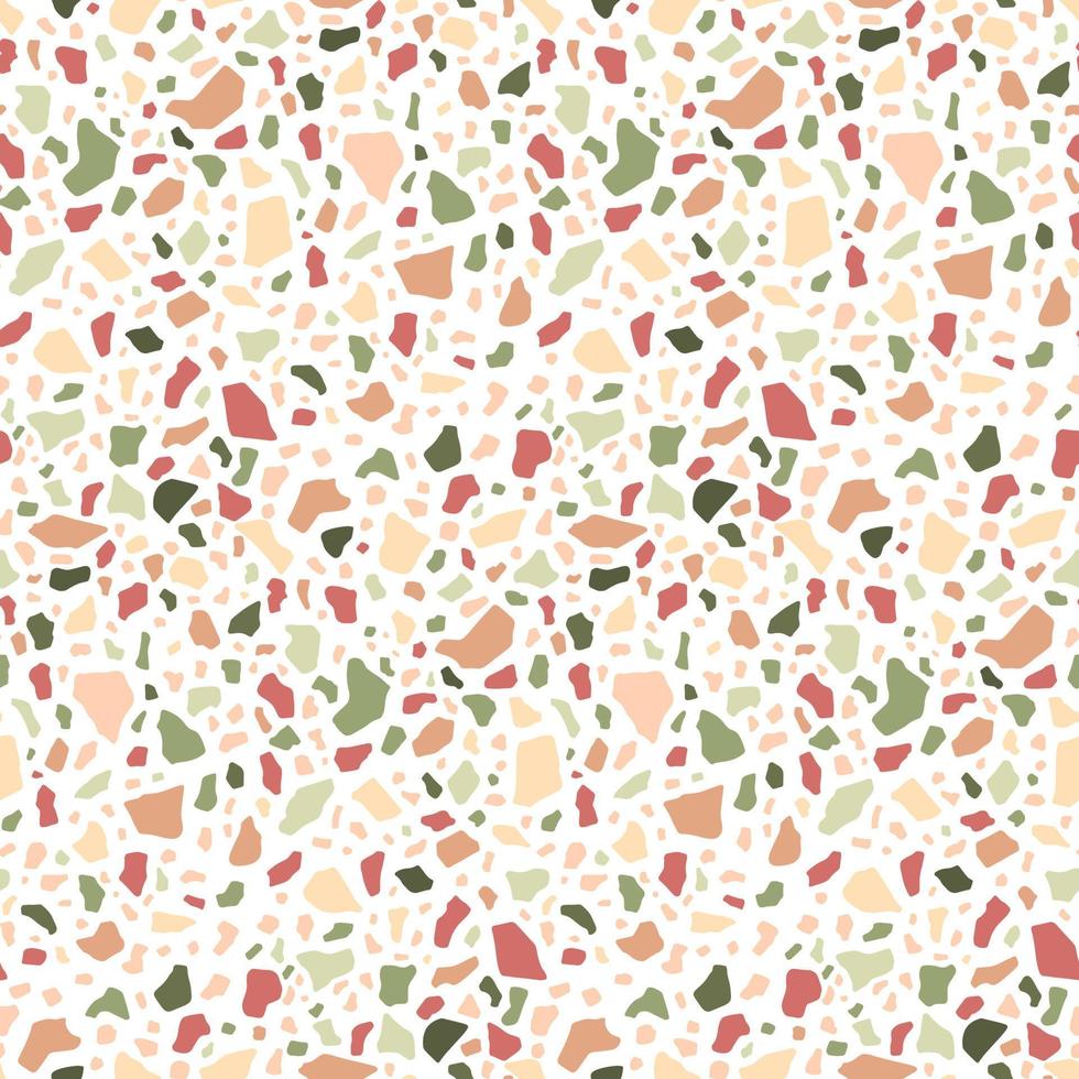 Vintage Modern Terrazzo Vector Seamless Pattern Design