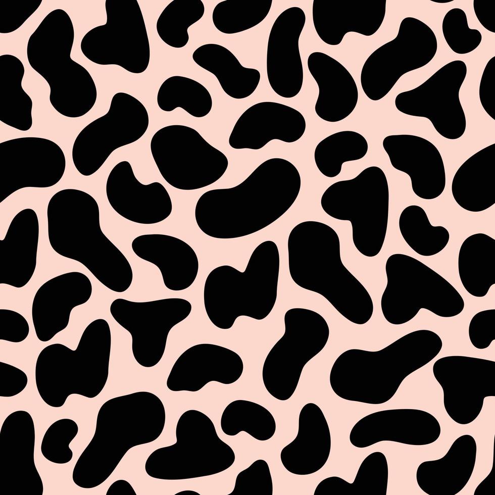seamless pattern with black spots of cow animal skin in doodle style  4705163 Vector Art at Vecteezy