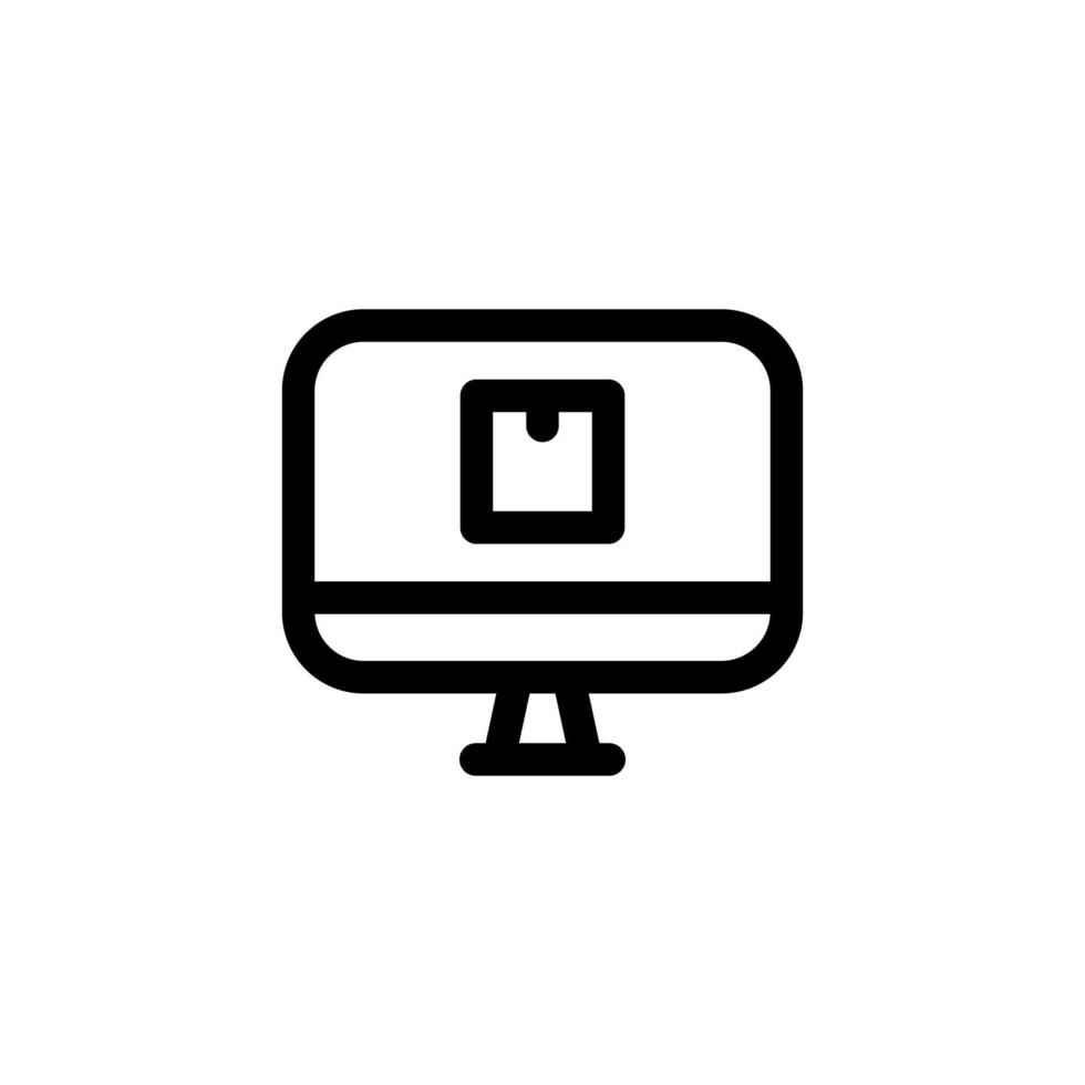 online shopping icon design vector symbol online shop, technology, monitor, computer for ecommerce