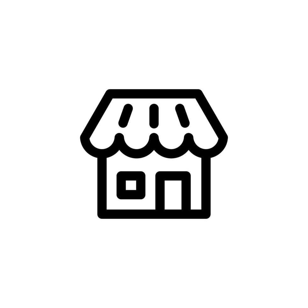 store icon design vector symbol market, retail, building, storefront for ecommerce