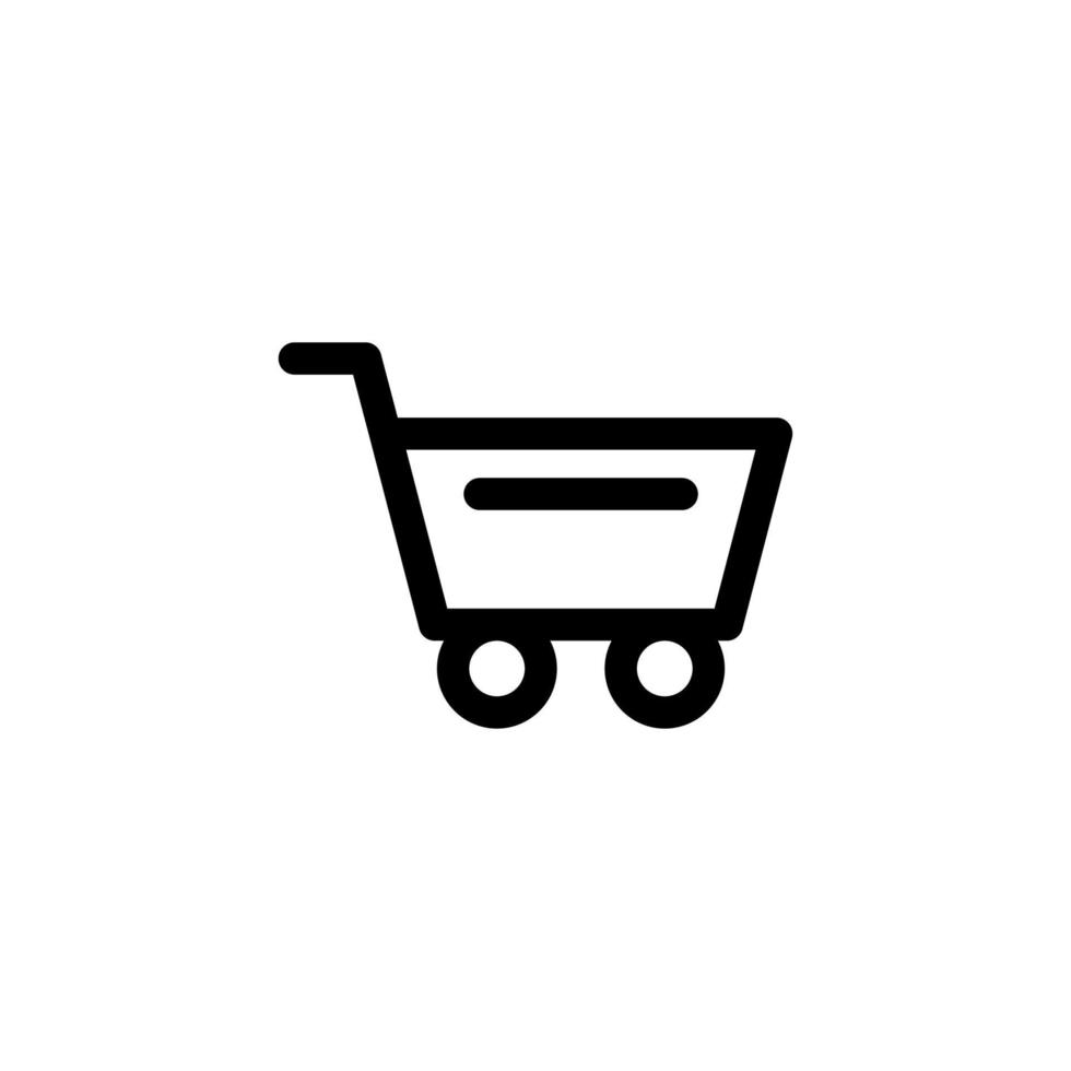 shopping cart icon design vector symbol trolley, cart, basket, commerce for ecommerce