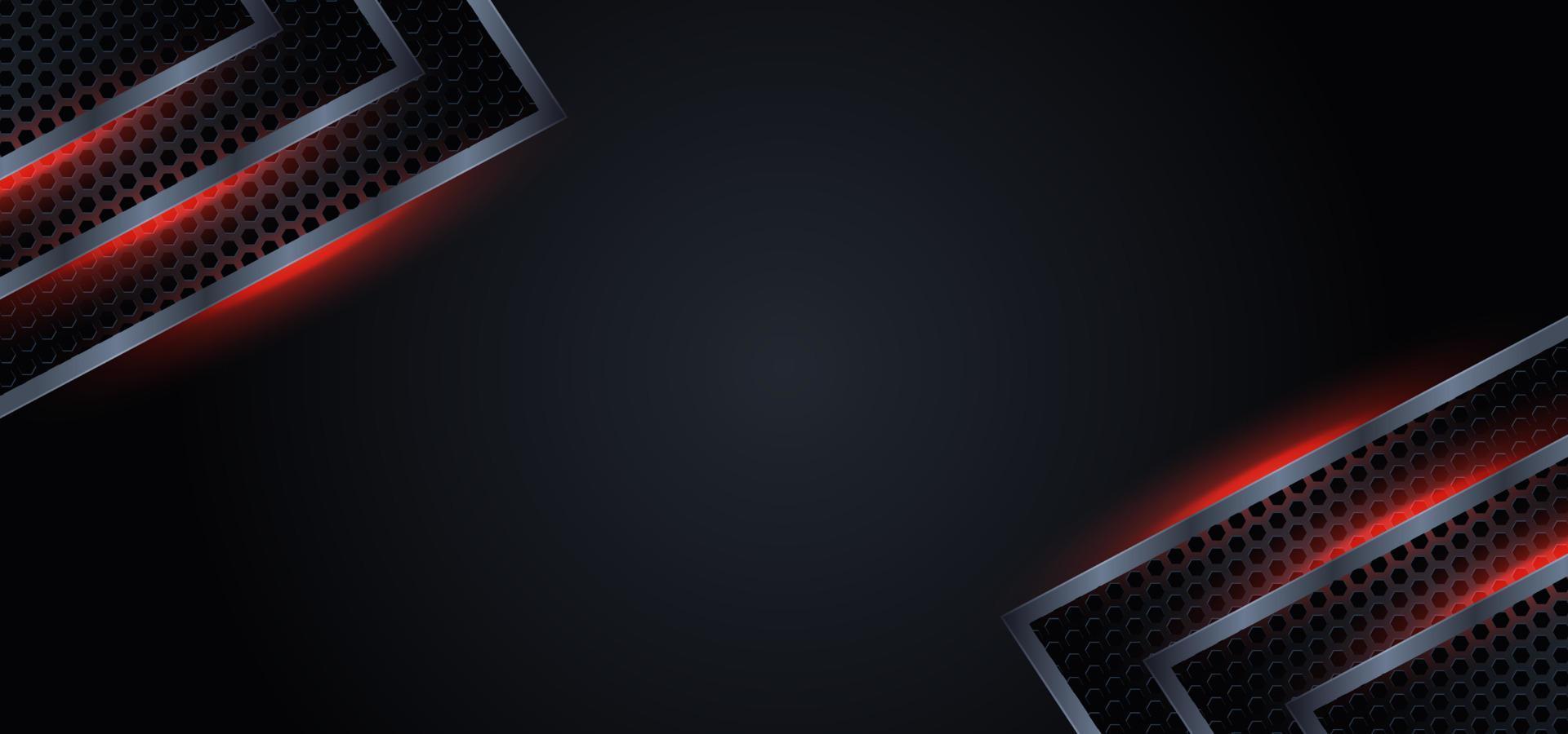 red light carbon fiber background for gamer vector